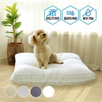 아토앤알로 빌리프 항균 알러지케어 진드기방지 방수 강아지 고양이 반려 펫 쿠션 방석, 빌리프 강아지방석-웜차콜