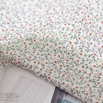 Fabric 면원단 대폭-60수아사) 넝쿨잔꽃 아이보리