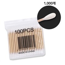천연솜 나무면봉 고급형 1000개입, 100개입X10개