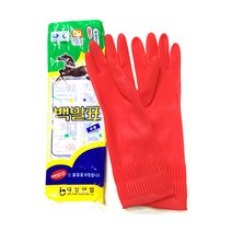 백말표 다용도 천연 고무장갑 5켤레 CQK-11, 쿠팡 빨강색