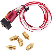 3D 프린터 압출기 Assibled MK8 핫 엔드 키트 Ender 3 / Ender 3 Pro 용 알루미늄 난방 블록 1.75mm 0.4mm 노즐, 보여진 바와 같이, 하나