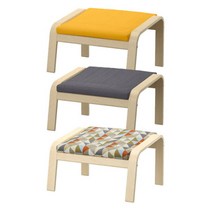 [이케아] POANG 포엥 풋스툴/프레임자작나무/시프테보/발받침, 색상:시프테보 다크그레이_593.884.76