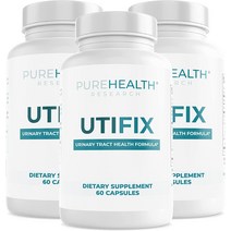 PUREHEALTH RESEARCH UTIFIX 크랜베리 장기 보충제 포함 D-만노스 UTI 1000mg 캡슐 + 300mg 크랜베리 추출, 한개옵션1, 02 3병