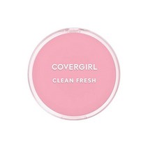 COVERGIRL 클린 프레시 프레스 파우더 페이스 경량 120 페어.10.3g(0.35온스) 오일 프리 루즈 풀 커버리지 탈크 크루얼티프리 100% 비건 광택 감소, Pressed Powder, 120 Fair