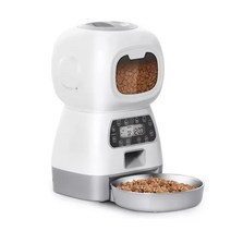 고양이 개를 위한 3.5L 자동 애완 먹이 공급기 스마트 음성 기록 타이머 그릇 컨테이너 용품, 01 Key