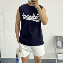 [3컬러] 남녀공용 오버핏 콜로라도 레터링 민소매 티셔츠