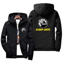 트렌치코트 Brp Can am 로고 프린트 캐주얼 지퍼 후드 자켓 방풍 코트 긴 소매 탑 6 색 남성용 봄 가을 2022