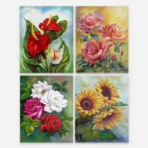 보석십자수 3D 향기가득 꽃 시리즈4종(40x50cm) ADS- 2909381EA, 본상품선택, 향기가득안수리움