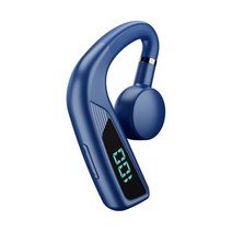 골전도이어폰 귀안아픈 수영 이어폰 블루투스 헤드셋 V18 뼈 전도 LED 디지털 디스플레이, Blue, Spain