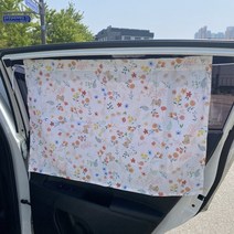 날씨요정 차량용 햇빛가리개 흡착 차박 커튼 뒷유리, 봄꽃