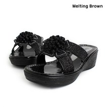 로즈블로썸 멜팅브라운 여성 캐주얼 데일리 슬리퍼 미들힐 2color (8656701)