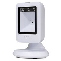 휴대용스캐너 전방향 바코드 리더기 핸즈프리 데이터 매트릭스 QR 코드 리더기 자동 1D 2D 데스크탑 바, 01 6300-white