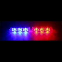 경찰 조명 3 Led 스트로브 조명 자동 플래시 스트로보 스코프 스트로브 라이트 자동차 및 오토바이용, 한개옵션1, 03 Red and Blue