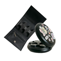 프렌디드 일본 동전 지갑 여행준비물 동글 3단 지갑 1+1 세트, 블랙 동글지갑+3단지갑