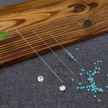 모모의공방/ 아주 긴 비즈바늘 30개-8cm 10cm 12cm/ 롱 스트레이트/ 얇은 비드 작은구슬용