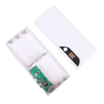 파워뱅크 자작배터리 캠핑용배터리 5x18650 배터리 보조베터리 상자 휴대용 LCD 디스플레이 듀얼 USB 전화, 01 WHITE