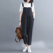 데님멜빵바지 와이드 캐주얼 배기핏 점프수트