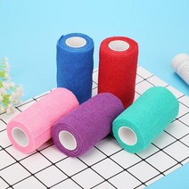 강아지슬개골보호대 강아지슬개골탈구 애완 동물 고양이 붕대 다리 커버 스트랩 의료 붕대 부직포 응집 붕대에 대한 자체 접착 탄성 붕대, 여러 가지 빛깔의 xl