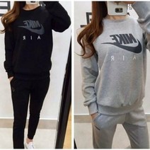 남녀공용 - 기모 에어 맨투맨 상하 세트