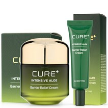 김정문알로에 라센스 로에 큐어 인텐시브 알로에 배리어 릴리프 크림50g+20g, 1세트