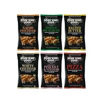 Pork King 돼지 껍데기 버라이어티 6팩(Chicharrones) 케토, 다양성_1.75온스(6개들이 팩)