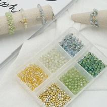 샤론델 그라데이션 비즈반지 만들기 세트 _ 라이트 그린 타입 30개 제작 가능(우레탄줄+본드 포함)/ DIY키트 DIY세트 집에서할수있는취미