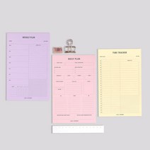 데일리 세컨드맨션 A5 플랜 위클리 타임 패드 메모, 02타임 트래커