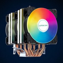 Lufengcool PC 팬 6 히트 파이프 CPU 쿨러 12 1700 1200 1155 1151 1150 1156 x79x99 R5 AM4 Amd Am3 FM2 20112066, Rainbow light 3 Fan_LGA1700-11, Rainbow light 3 Fan+AM3AM2FM2F