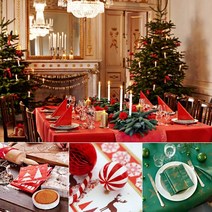 Duni 듀니 크리스마스 냅킨, 테이블커버01.쓰리 프렌즈