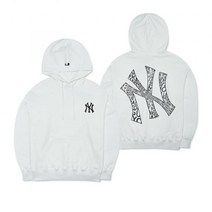 MLB 엠엘비 일루젼 헤비웨이트 메가오버핏 후드티 NY (White)