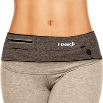 E Tronic Edge Running Belt for Women and Men Money Belt and Running Fanny Pack Holder for Cell Phone Money and Keys - 파우치는 대부분의 폰과 허리 사이즈에 맞습니다., Black