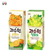 남양 과수원 190ml x 48팩(2box) 4종 택1/사과/복숭아/청포도/오렌지/혼합가능/무료배송, 혼합, 과수원 오렌지24팩+청포도24팩