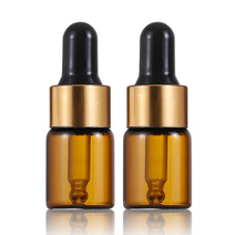 다올마켓 스포이드 공병 5ml 화장품공병 골드캡 갈색 유리 공병 - 에센스 오일 디퓨저 공병