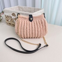 도두리 diy 뜨개질 손뜨개 코바늘 가방만들기 패키지 키트 클램데일리백 동영상제공, 클램데일리백(발레리나핑크)