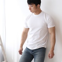 보스트핏 머슬핏 무지 반팔 티셔츠