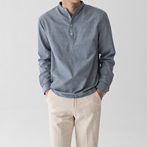 스타일 에스 스타일에스 TB 남자 빅사이즈 옥스포드 반오픈 헨리넥 셔츠