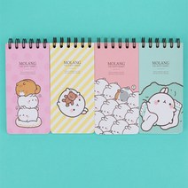 몰랑이학용품_몰랑 기자수첩_스프링수첩_캐릭터수첩_휴대용수첩_포켓수첩_유선수첩_미니수첩, 인디핑크
