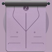 두꺼운 안미끄러지는 필라테스매트 투톤 TPE 요가매트 +전용가방 10mm, 자주색