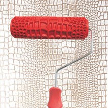 믿을만한 7 quotDIY 무늬 페인트 롤러 장식 아트 텍스처 플라스틱 손잡이 악어 피부 질감 나뭇결, 01 7 인치