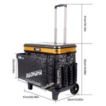 낚시 태클박스 가방 휴대용 접이식 바퀴 달린 수하물 어깨 다기능 배럴, 2.B