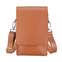 YSSHOP 미용 메신저 가방 PU 가죽 다기능 미용 도구 살롱 애완 동물 미용사 클립에 대 한 휴대용 조정 가능한 스트랩, 갈색, 5.12x1.18x7.09인치