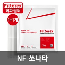1+1 필터렉스 PM0.3 헤파 NF쏘나타 차량용 에어컨필터, 현대, 2개-NF쏘나타 04~07(S111)