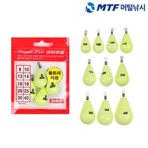 고휘도 야광 줄꼬임방지 회전 축광 롤링 도래 봉돌, 3개