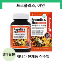 네추럴라이즈 캐나다 직수입 프로폴리스 폴리폴리스 아연 면역 향균 천연항생제 90캡슐, 1개