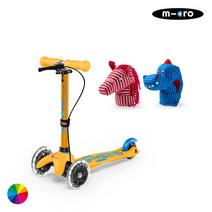 마이크로킥보드_미니 핸드 디럭스 LED + 인형 세트, 말, 오렌지