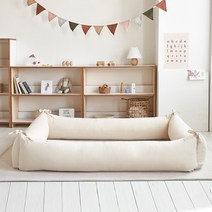 국내산 범퍼쿠션 8colors 아기 침대가드 낙상방지 유아 롱베개 바디필로우 순면, [커버+솜] 면 핑크 S