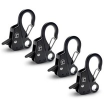 스테인레스 스틸 보트 펜더 클립 퀵 릴리스 도킹 요트 피팅에 이상적 부품, Black 4 Pack