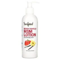 Sunfood MSM 로션 리쥬베네이팅 크림 베리 바닐라 8 fl oz (236.6 ml)옵션확인필수, 236.6ml