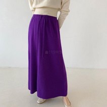 [바보사랑] 여자 캐시미어 라쿤 비비드 맥시 니트 롱스커트