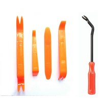 자동차오디오수리 자동차 수리 도구 키트 오디오 분해 Pry Bar 도어 패널 내부 클립 로커 Crowbar 자동 핸드 제거, [01] 5pcs No Box, 01 5pcs No Box